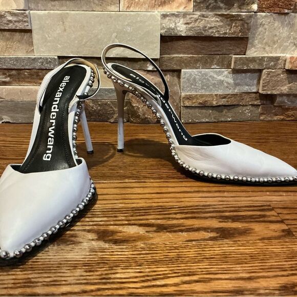 Alexander Wang White Studded Heels - Picture 7 of 11